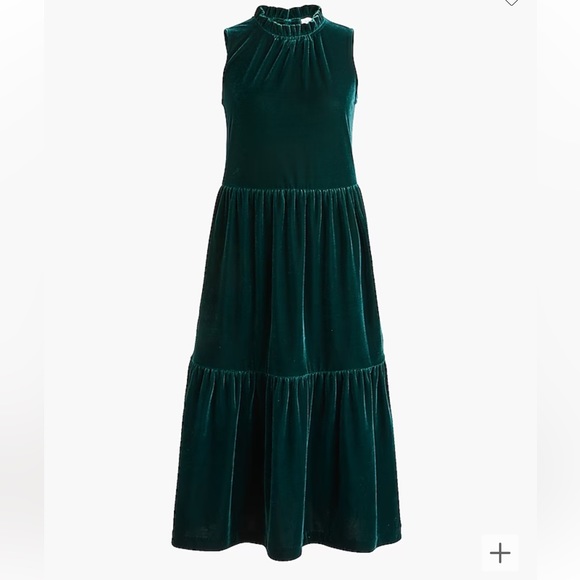 NEW! J. Crew Factory velvet sleeveless midi dress - Picture 2 of 7